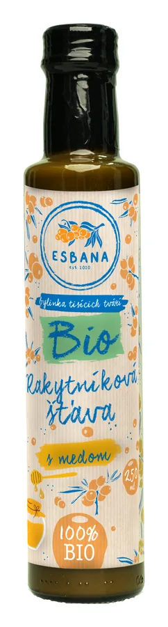 Bio rakytníková šťava s medom 250 ml